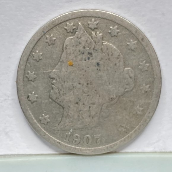 1907 "V" Or Liberty Head Nickle!! - Picture 1 of 2